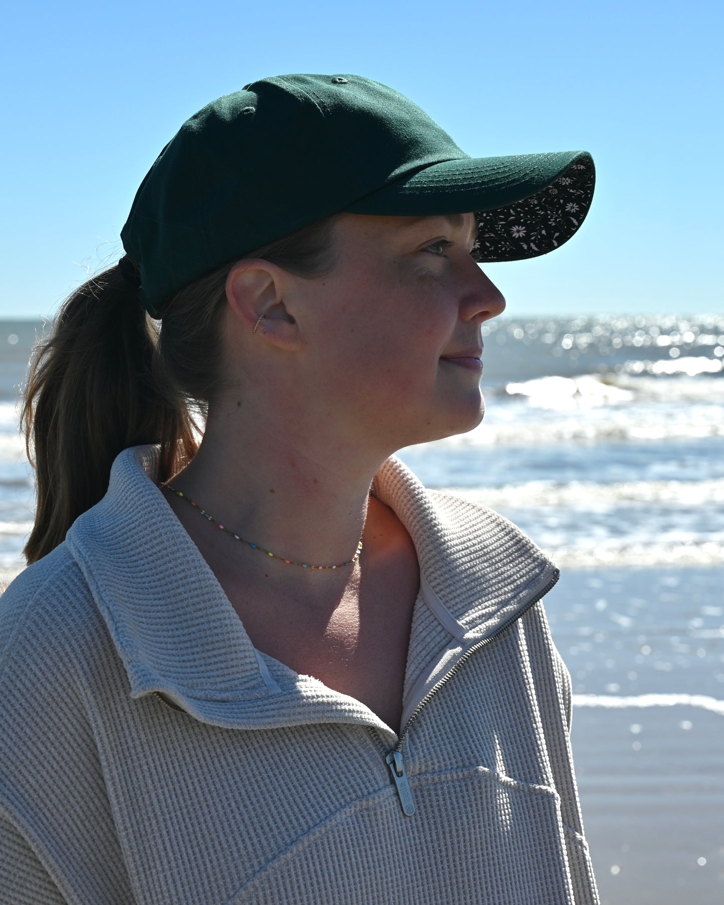 Looking at Flowers - Forest Green