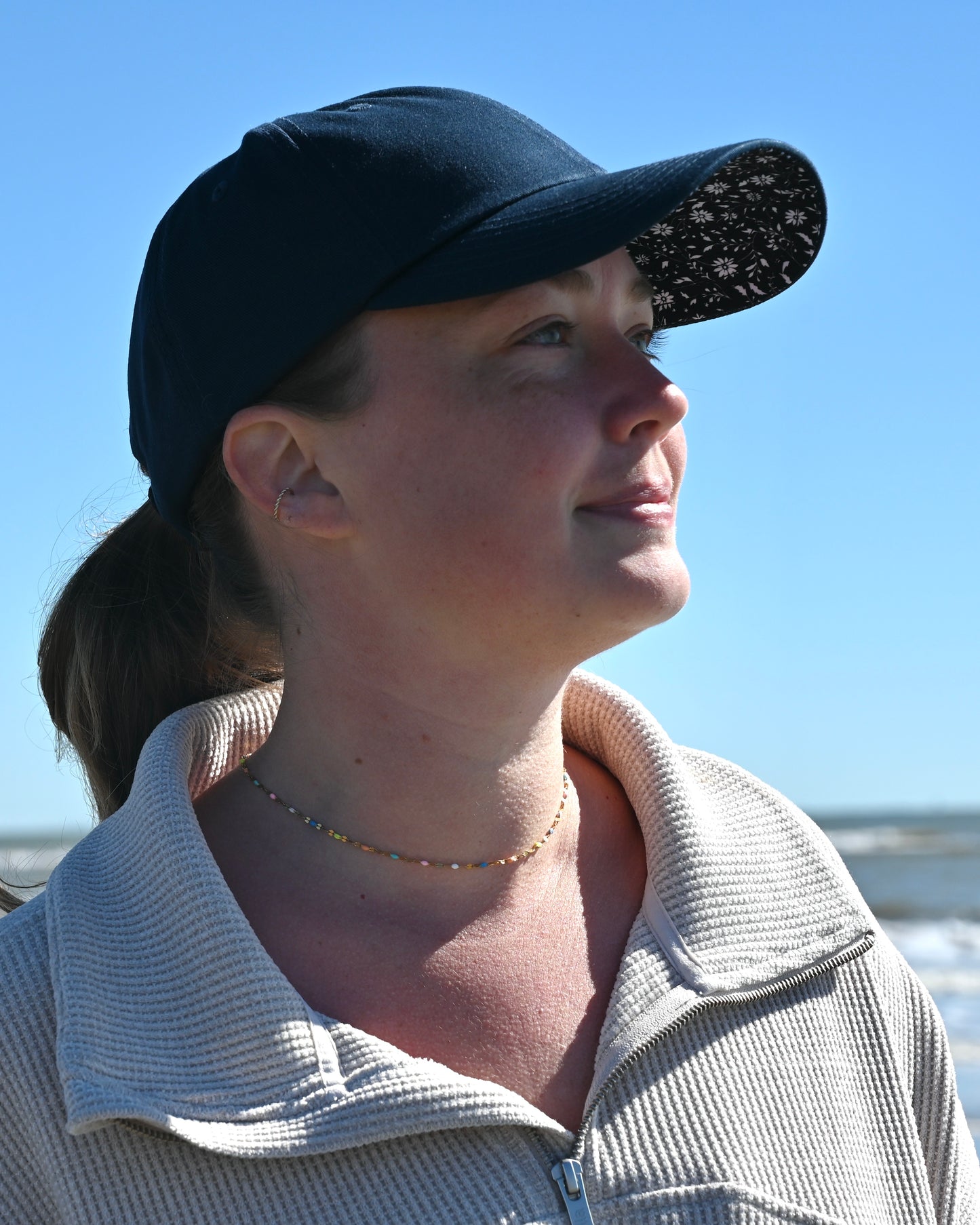 Looking at Flowers - Navy